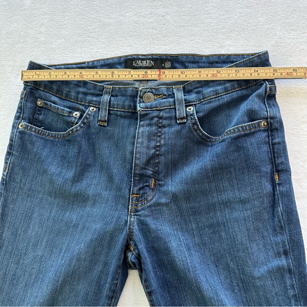 Lauren Ralph Lauren Straight Leg Jeans Size‎ 6 Medium Wash Hemmed Denim - Picture 9 of 15